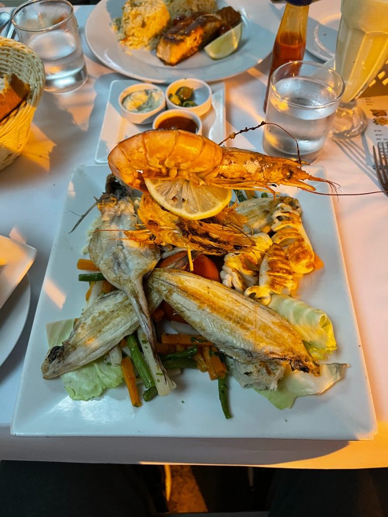 Seafood at Agadir Beach
