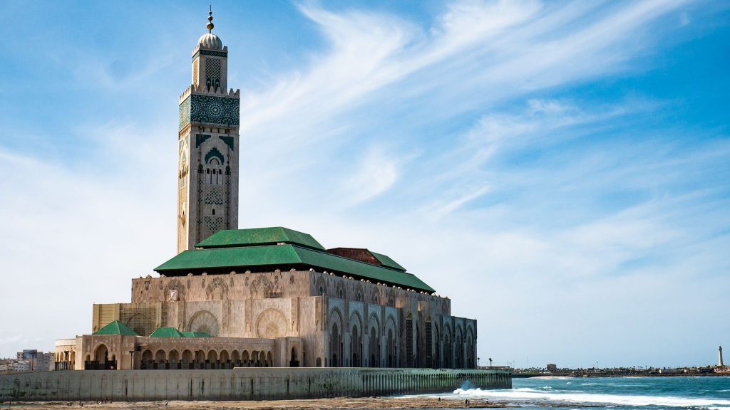 The beautiful Hassan II Mosque in Casablanca, Morocco