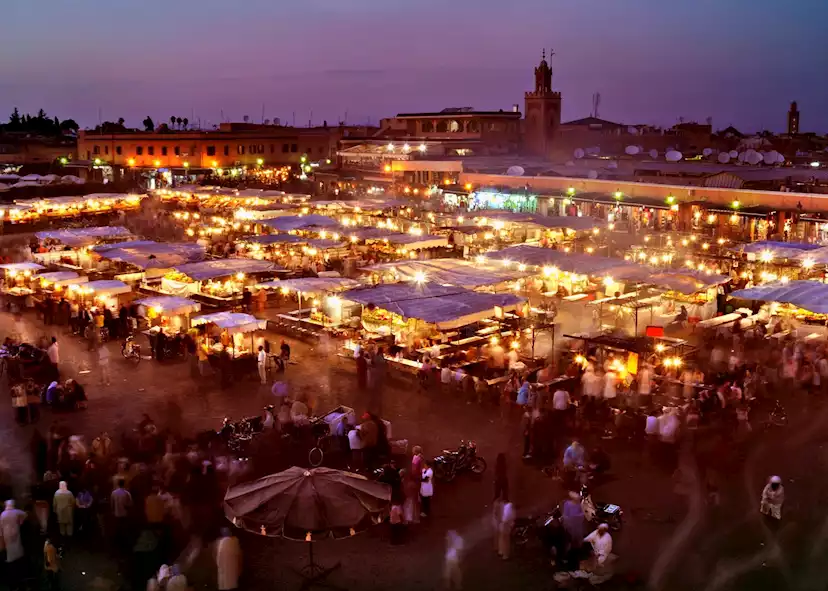 The markets of Marrakesh in Morocco