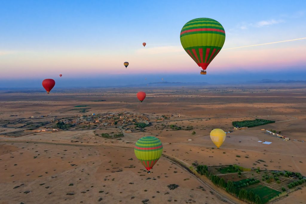 Hot air balloons over Morocco